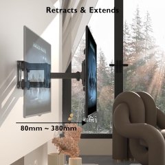 BONTEC wall mount for 23-70" screens, up to 45 kg, 80 mm wall clearance, swivel, tilt, and rotate