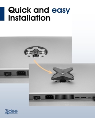VESA adapter compatible with HP All-in-One-PC (Z32k G3) - 75x75mm