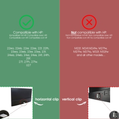 VESA adapter compatible with HP Monitor (22f, 24f, 27f, 22es, 22ea, 22er, 24es, 24ea, 24er, 27es, 27ea, 27er) - 75x75mm
