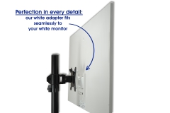 VESA adapter compatible with Samsung M8 Smart Monitor series (LS32BM801, LS32BM80G, LS32BM80P) - 75x75mm