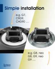 VESA adapter compatible with Samsung monitor (Odyssey G9, Neo G9, G8, Neo G8, G7) - 75x75mm
