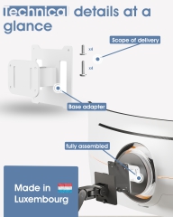 VESA adapter compatible with Samsung Odyssey monitors (G9, Neo G9, G8, Neo G8, CRG9, CHG9, CHG90 & mehr) - 100x100mm
