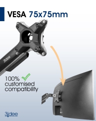VESA adapter for MSI Optix monitor (MAG342CQR, MAG301CR2, AG321CQRDE, MAG342CQRVDE) - 75x75 mm