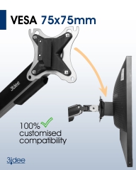 VESA adapter for Omen by HP gaming monitor (27 and X27) - 75x75mm