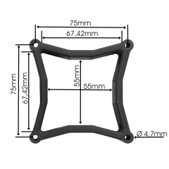 VESA Spacer 75x75mm - 30mm Distance - incl. screws - compatible with many monitors (Odyssey G5 Adapter)